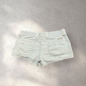 American Eagle Outfitters Cream Mid Rise Micro Shorts